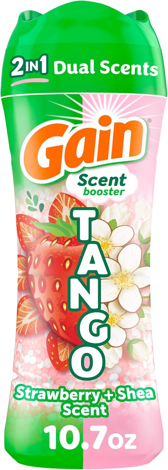 Gain Tango 2-in-1 Laundry Scent Booster Beads, Strawberry and Shea Scent, 10.7 oz, Laundry Beads