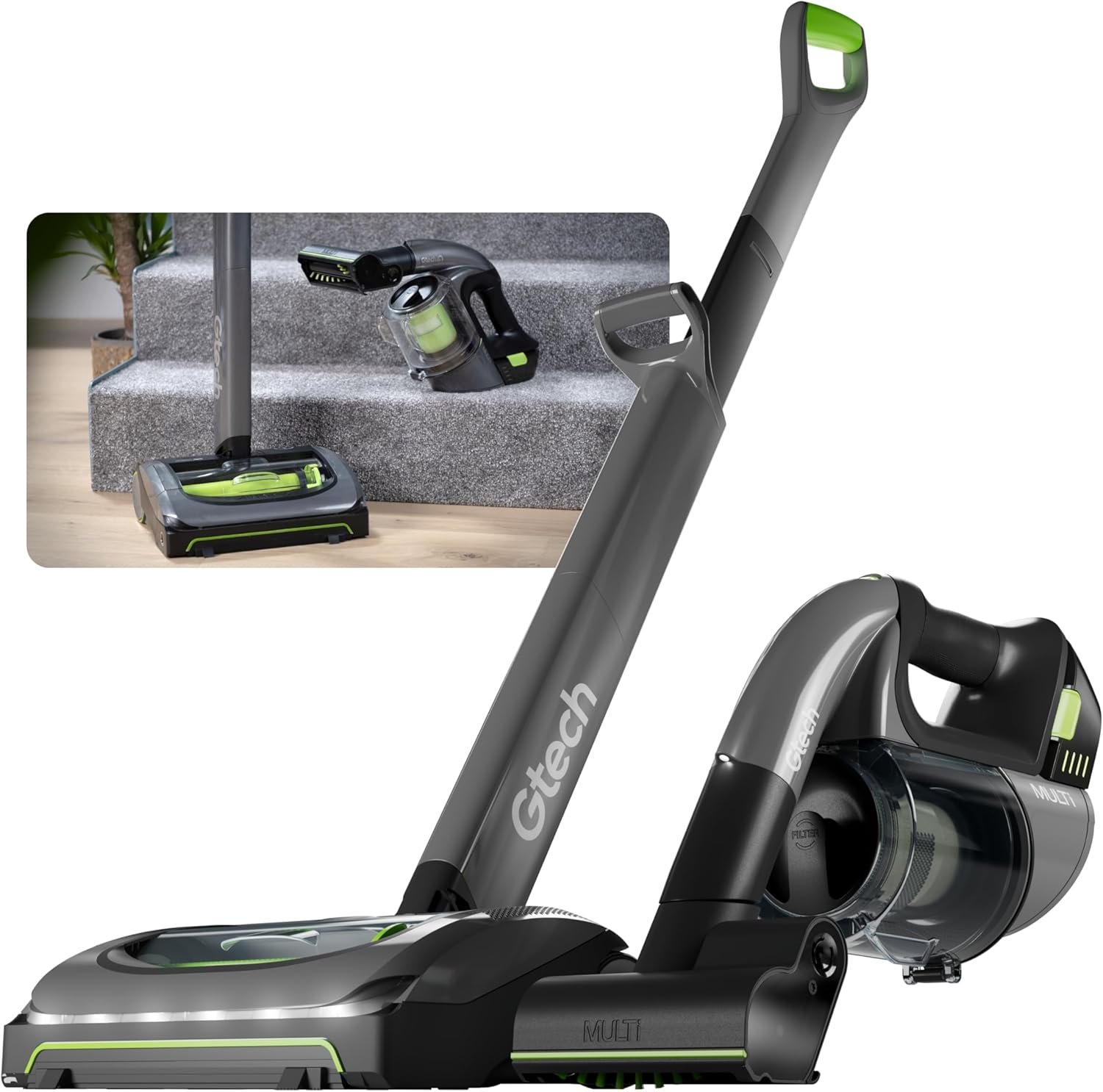 Gtech AirRam MK2 and Multi MK2 Cordless Vacuum Cleaner Bundle - Includes The AirRam 2 Upright and