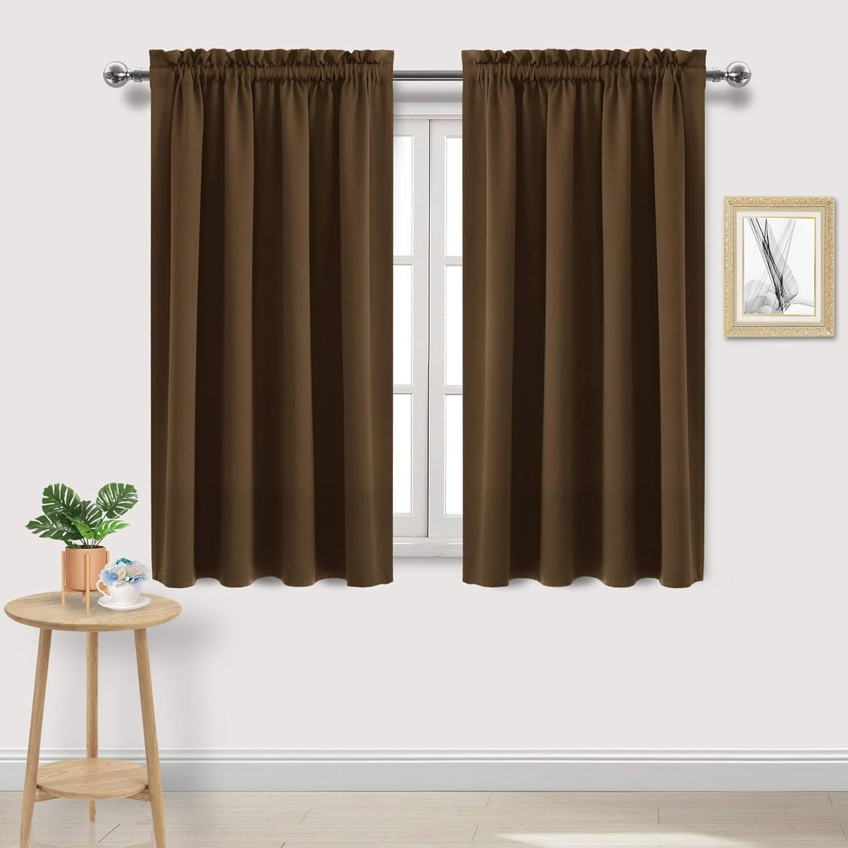 DWCN Blackout Curtains Room Darkening Thermal Insulated Bedroom Curtains Window Curtain Panels, 52
