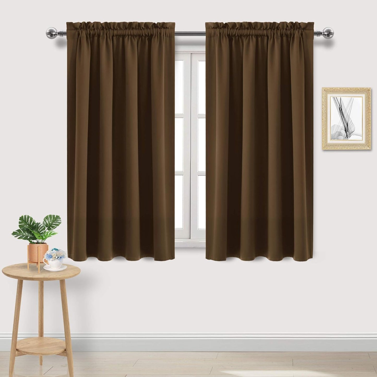 DWCN Blackout Curtains Room Darkening Thermal Insulated Bedroom Curtains Window Curtain Panels, 52