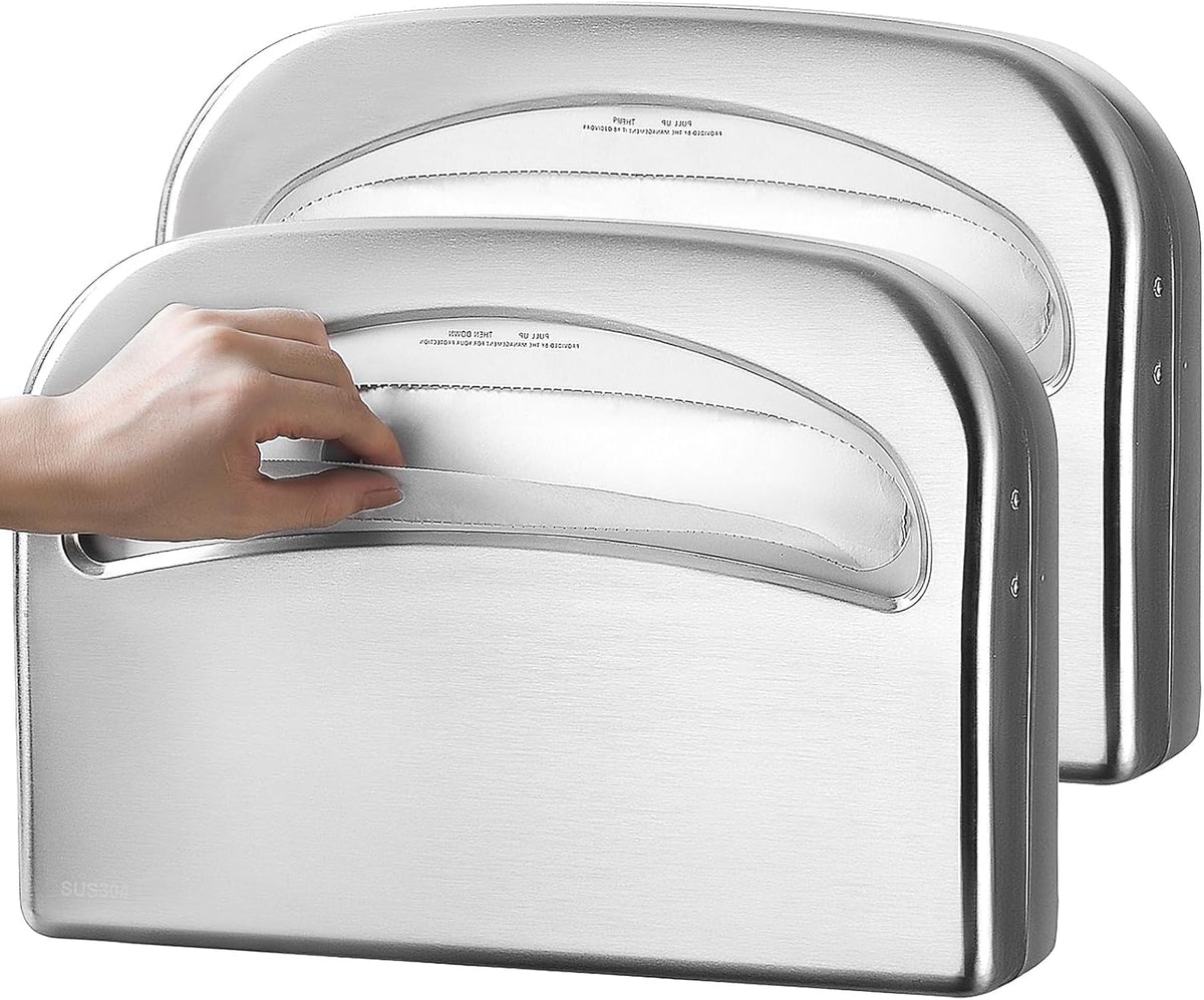 2 Packs Toilet Seat Cover Dispenser Wall Mount Commercial, Half Fold Toilet Seat Cover Dispenser