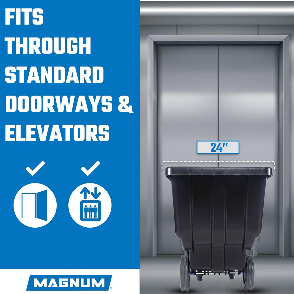 Tilt Truck, 1/2 Cu. Yd. Capacity Dump Cart with Heavy Duty 12” Wheels & 5” Casters for Handling