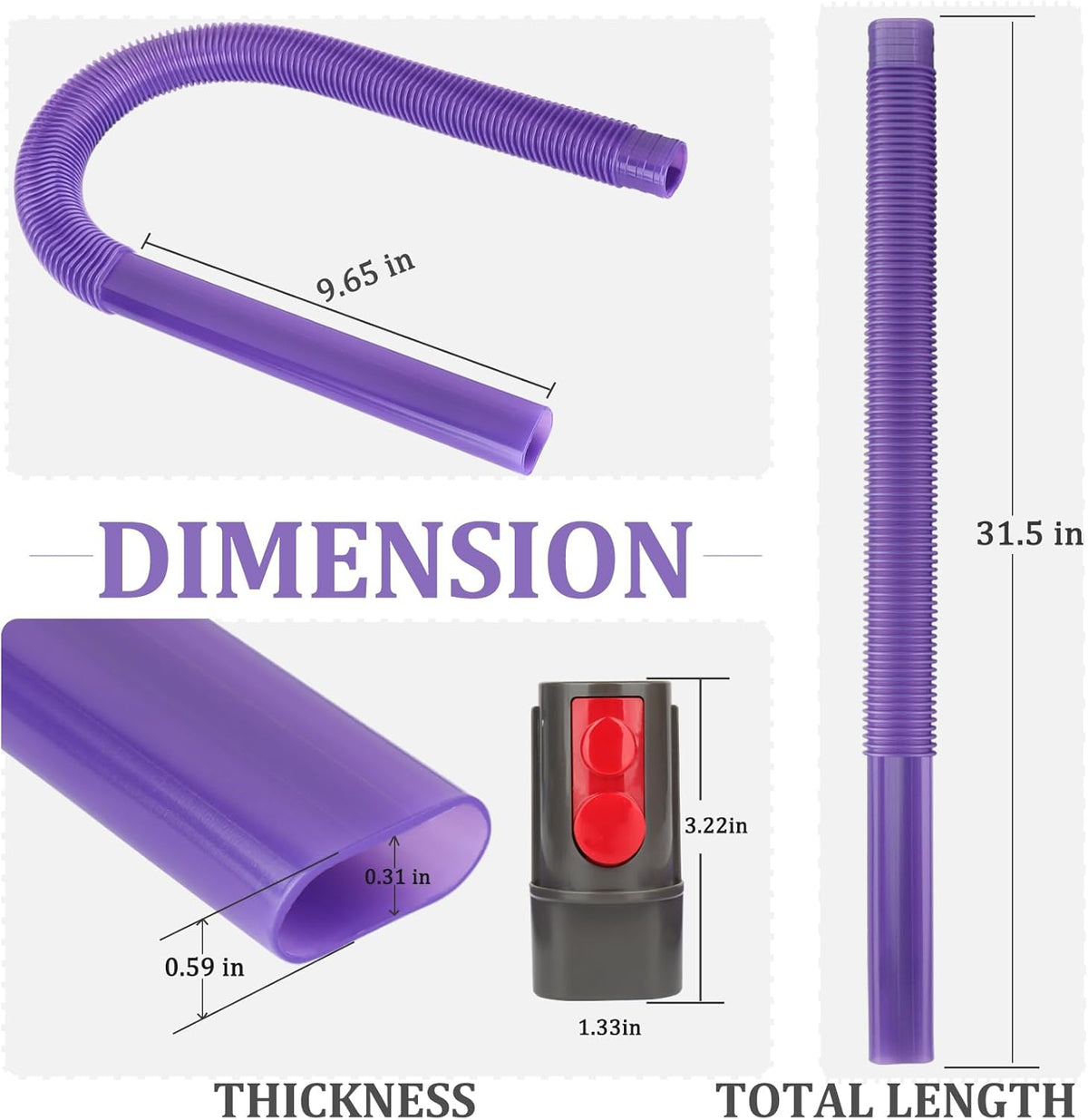 Dryer Vent Lint Vacuum Attachments Hose for Dyson Gen5 V15 V15s V12 V11 V10 V9 V8 V7 Detect
