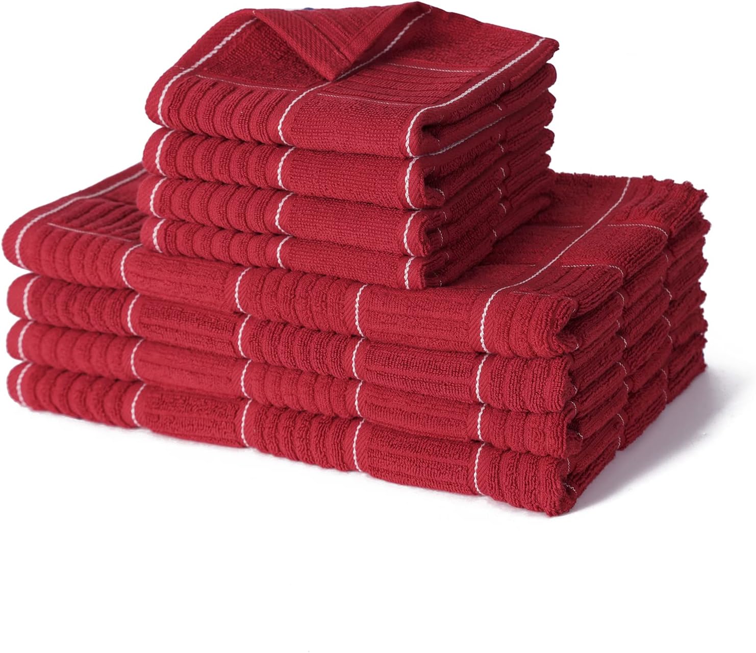Glynniss Red Kitchen Towels and Dishcloths Set, Dish Towels and Dish Rags Set for Washing Dishes