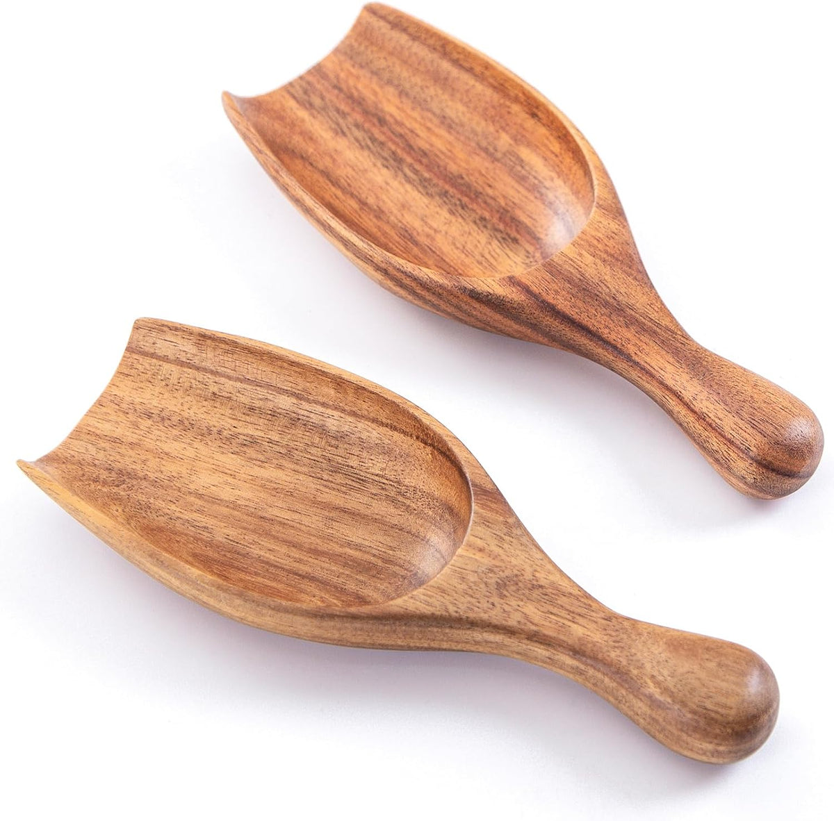 GinSent Wood Coffee Scoop-2 Pieces Large Measuring Spoons for Ground