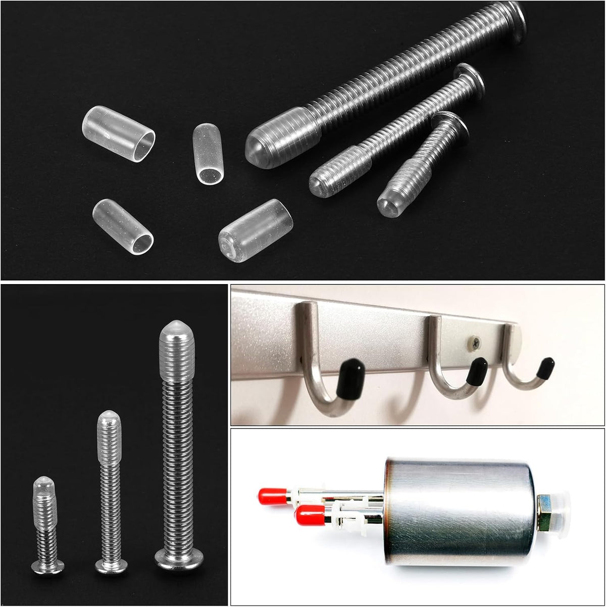 uxcell 20pcs Rubber End Caps Protective Caps 14mm ID Vinyl PVC Round Tube Bolt Cap Cover Screw