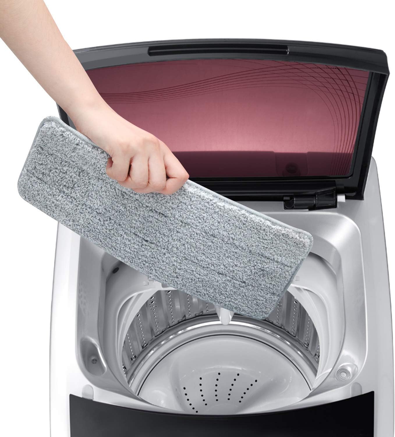 Bulletproof Microfiber Mop Replacement Heads - Washable Pads for Floor Cleaning Compatible with