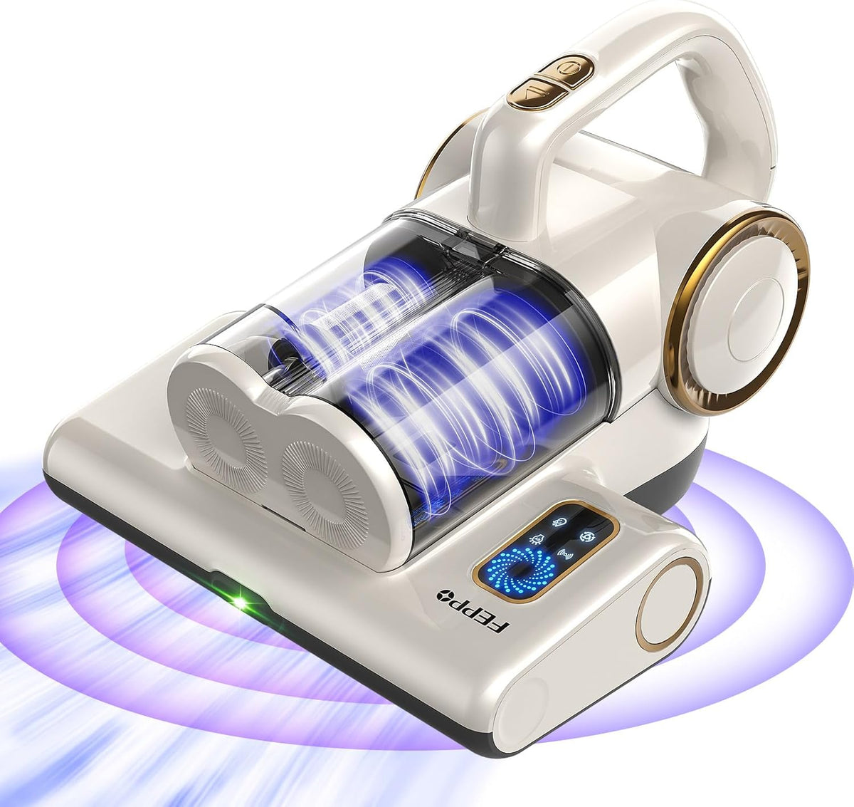 FEPPO Mattress Vacuum Cleaner, 16Kpa Bed Vacuum Cleaner with 253.7nm UV-C Light, 140°F Heat, HEPA