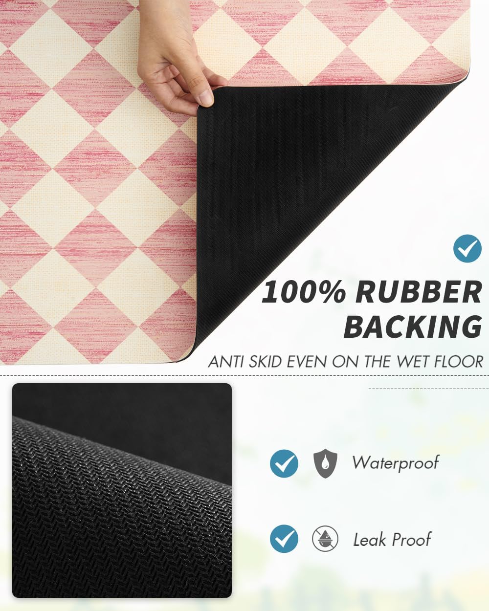 AMOAMI Coffee Mat Hide Stain Rubber Backed Absorbent Dish Drying Mat for Kitchen Counter - Fits