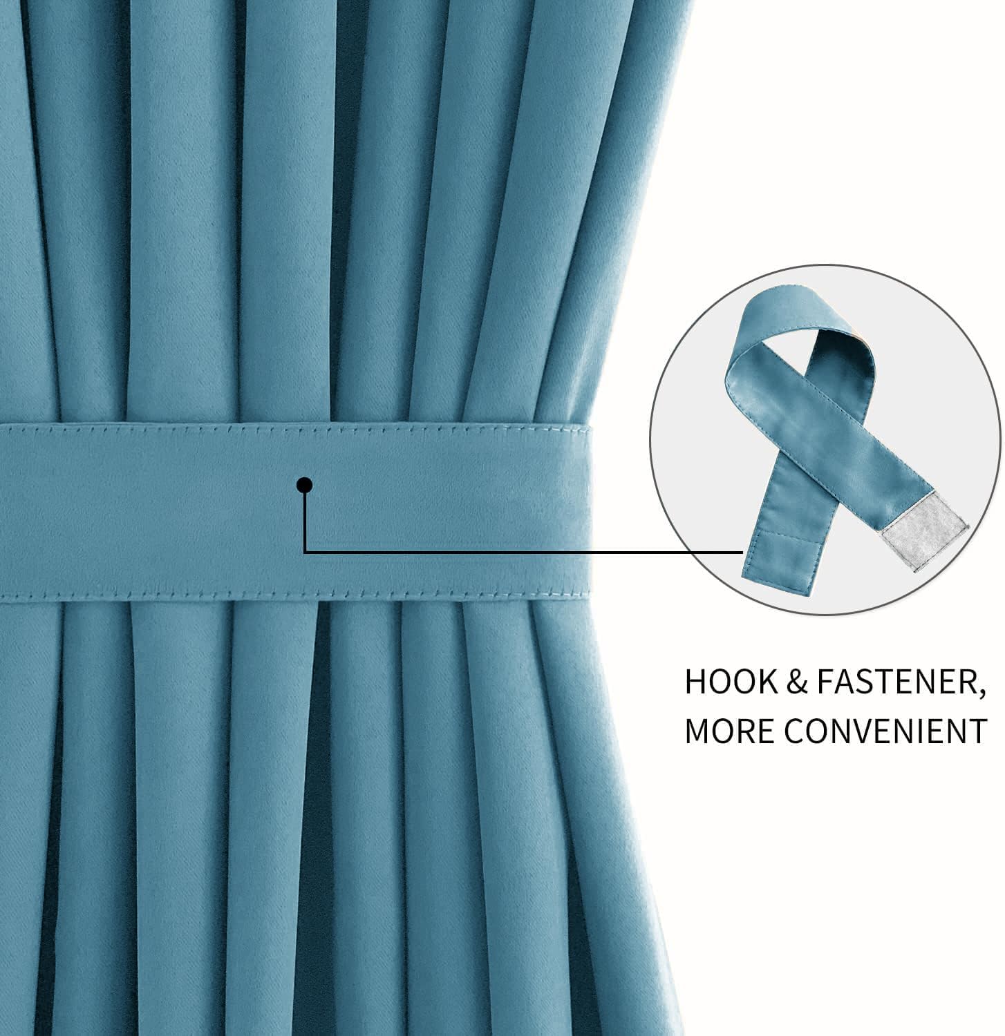 DWCN French Door Curtains – Rod Pocket Thermal Blackout Curtain for Doors with Glass Window
