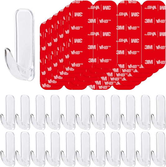 Wall Hooks for Hanging Heavy Duty, Medium 22 Self Adhesive Wall with 26 Strips no Damage