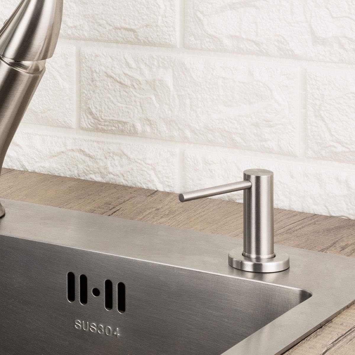 Soap Dispenser for Kitchen Sink Brushed Nickel GAPPO Stainless Steel Countertop Pump Hand Lotion