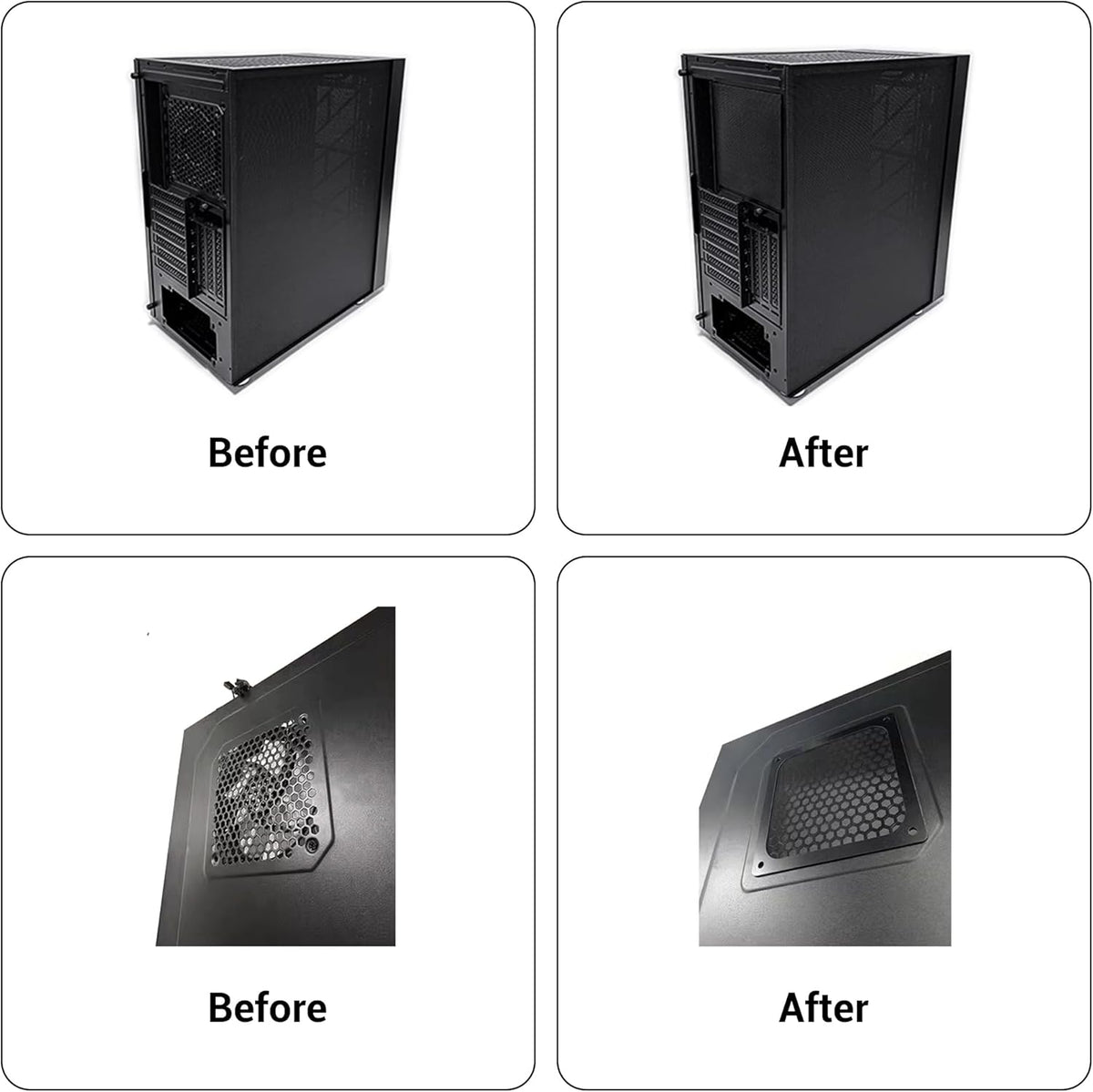140mm Fan Dust Filter PC, 10Pack PVC Computer Dust Filter Mesh Dustproof Case Cover PC Cooler Fan