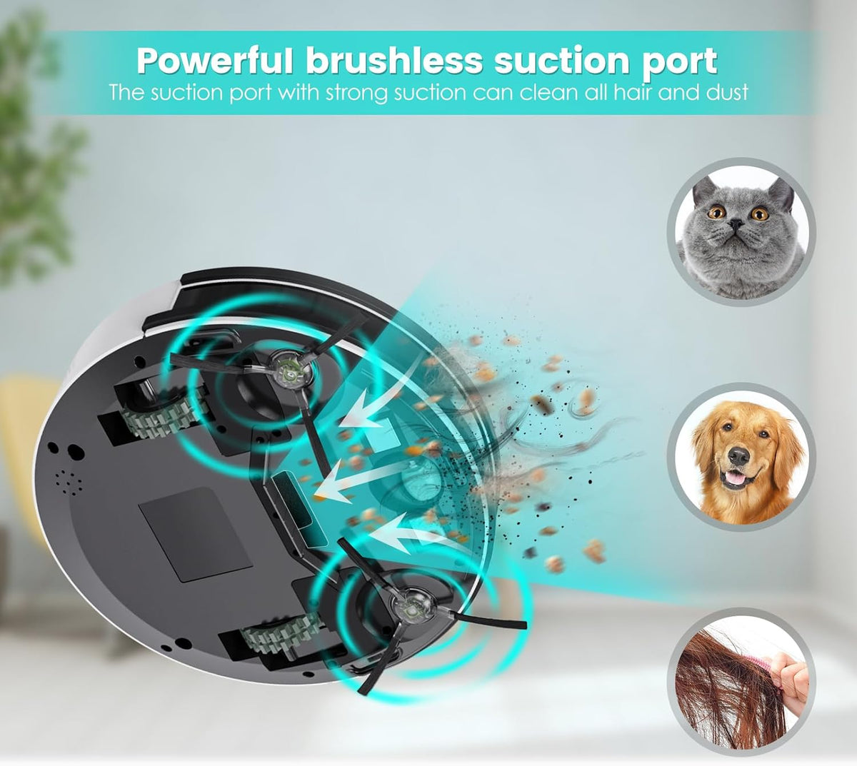 Lefant Robot Vacuum Cleaner, 120 Mins Runtime, Compact Design, Low Noise, Powerful Suction