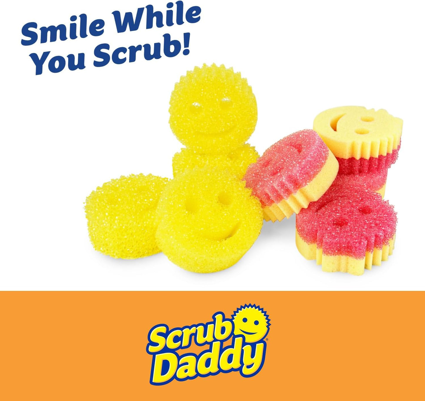 Scrub Daddy 4 Scrub Daddy Sponges & 4 Scrub Mommy Kitchen Sponges - Scratch-Free for Dishes &