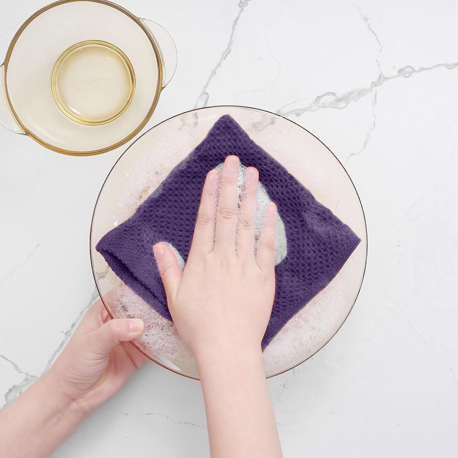 Homaxy 100% Cotton Waffle Weave Kitchen Dish Cloths, Ultra Soft Absorbent Quick Drying Dish Towels