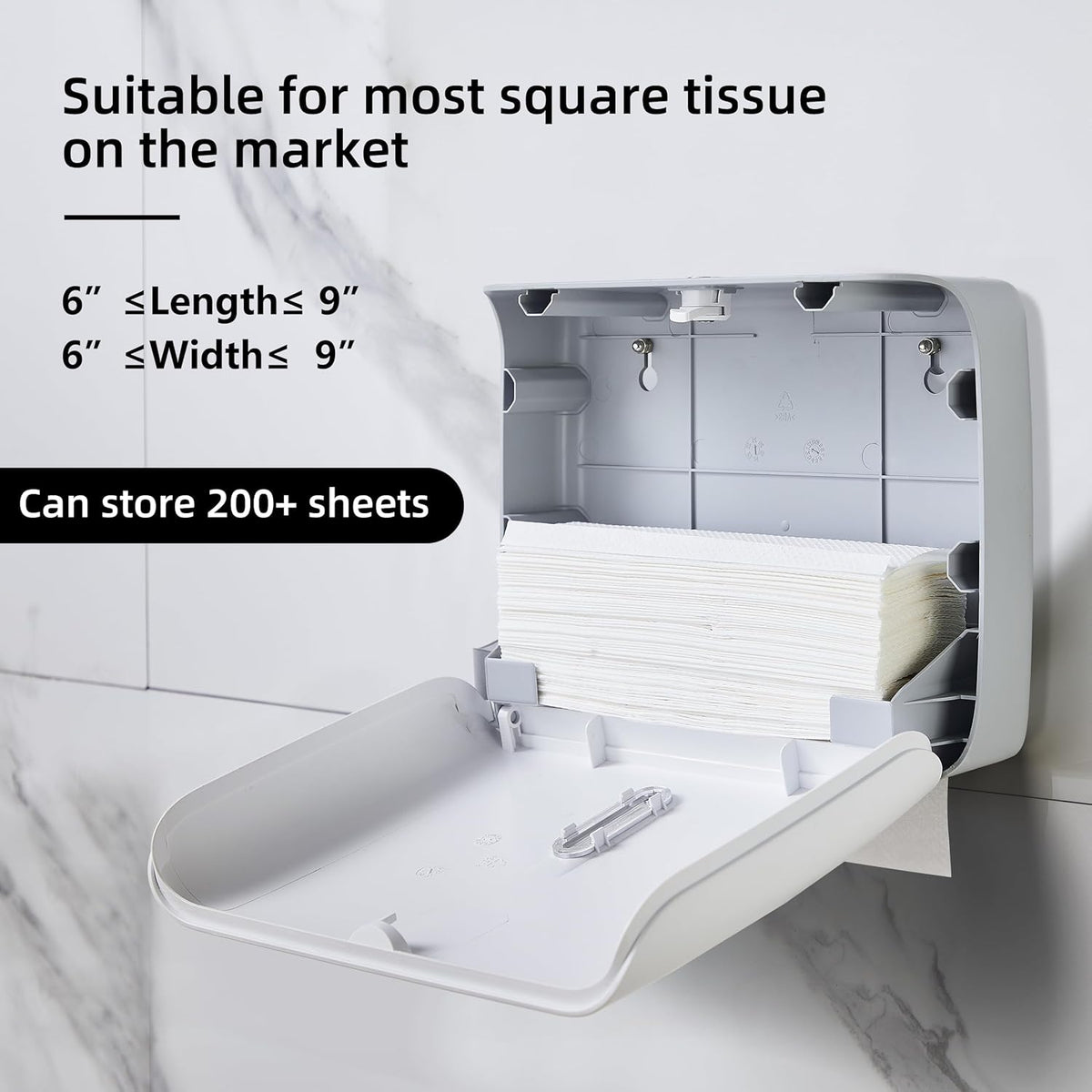 Commercial Paper Towel Dispenser Wall Mount with Key Pack of 2 Plastic 10⅞” Length X 8¼” Height X