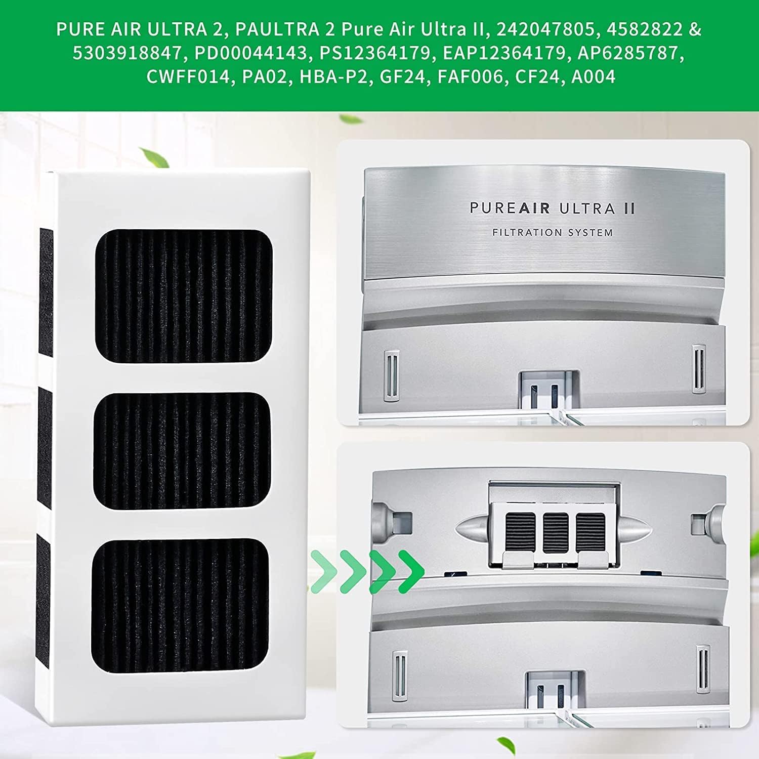 KEEPOW Air Filter Replacement Compatible with Frigidaire Paultra2 Air filter, Pureair Ultra ii
