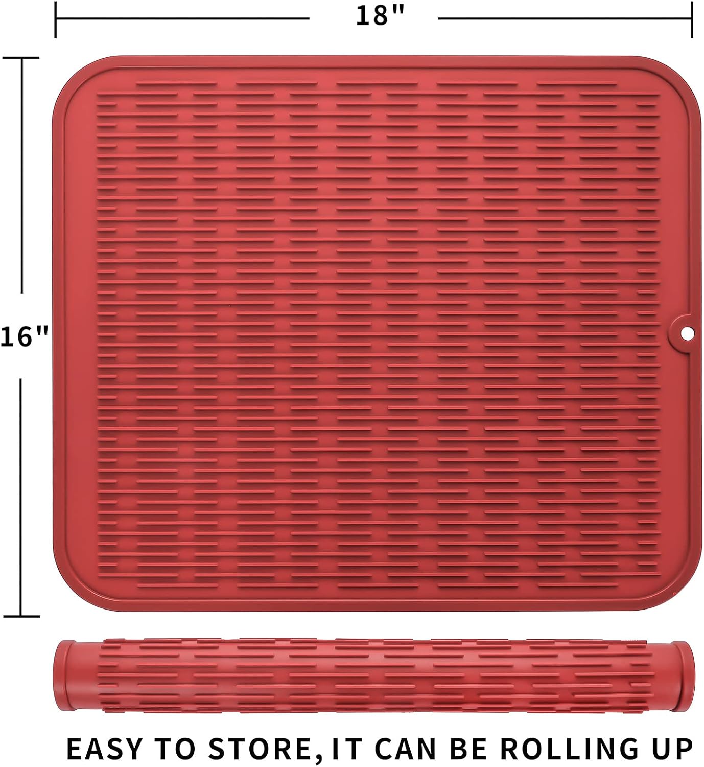 Silicone Dish Drying Mat for Multiple Usage,Easy clean,Eco-friendly,Heat-resistant Silicone Mat for