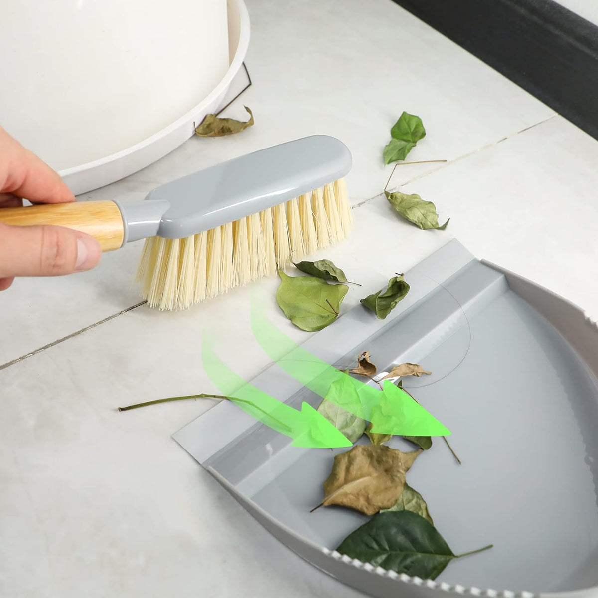 Small Dustpan and Brush Set - Mini Broom with Dustpan Set, Handheld Broom and Dust Pan Combo Set