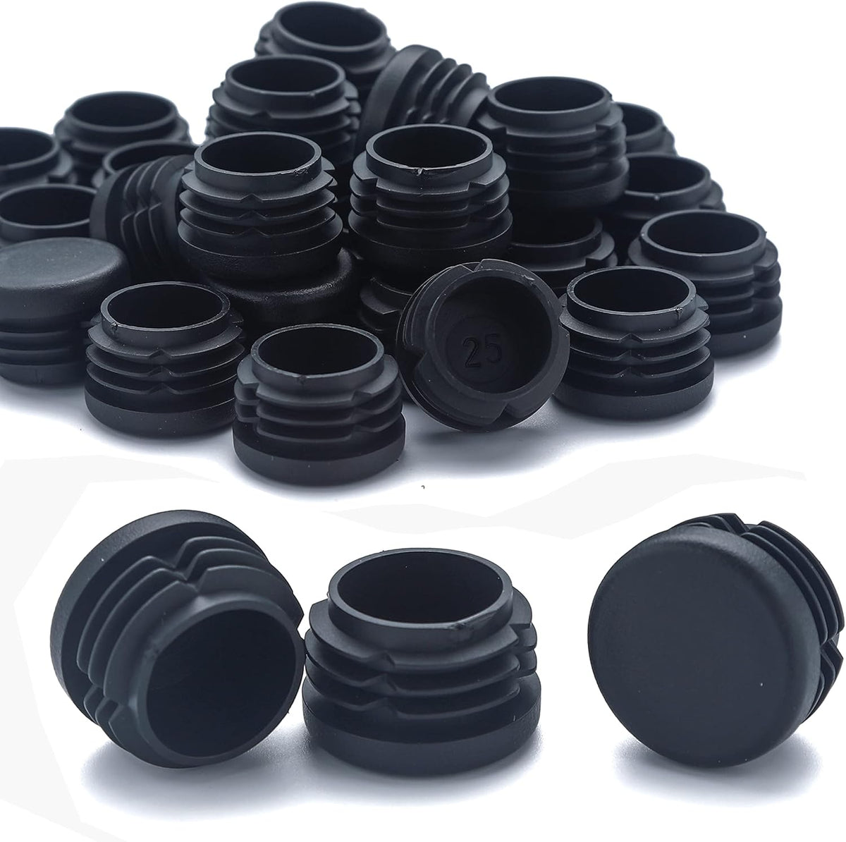 Plastic Plugs Furnigear Tubing End Caps Chair End Caps 1" Outside Bottom Round Tubing Caps Round