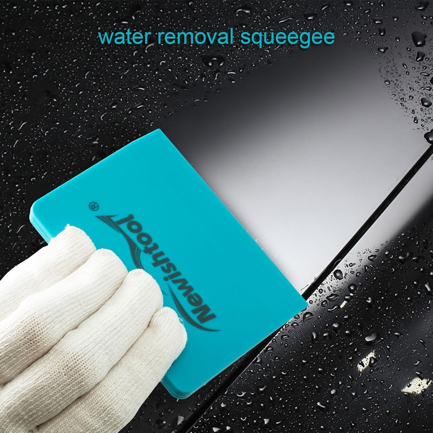 NEWISHTOOL Soft Silicone Small Squeegee for Vinyl, 2 PCS PPF Tools Window Tinting V-Blade Scraper