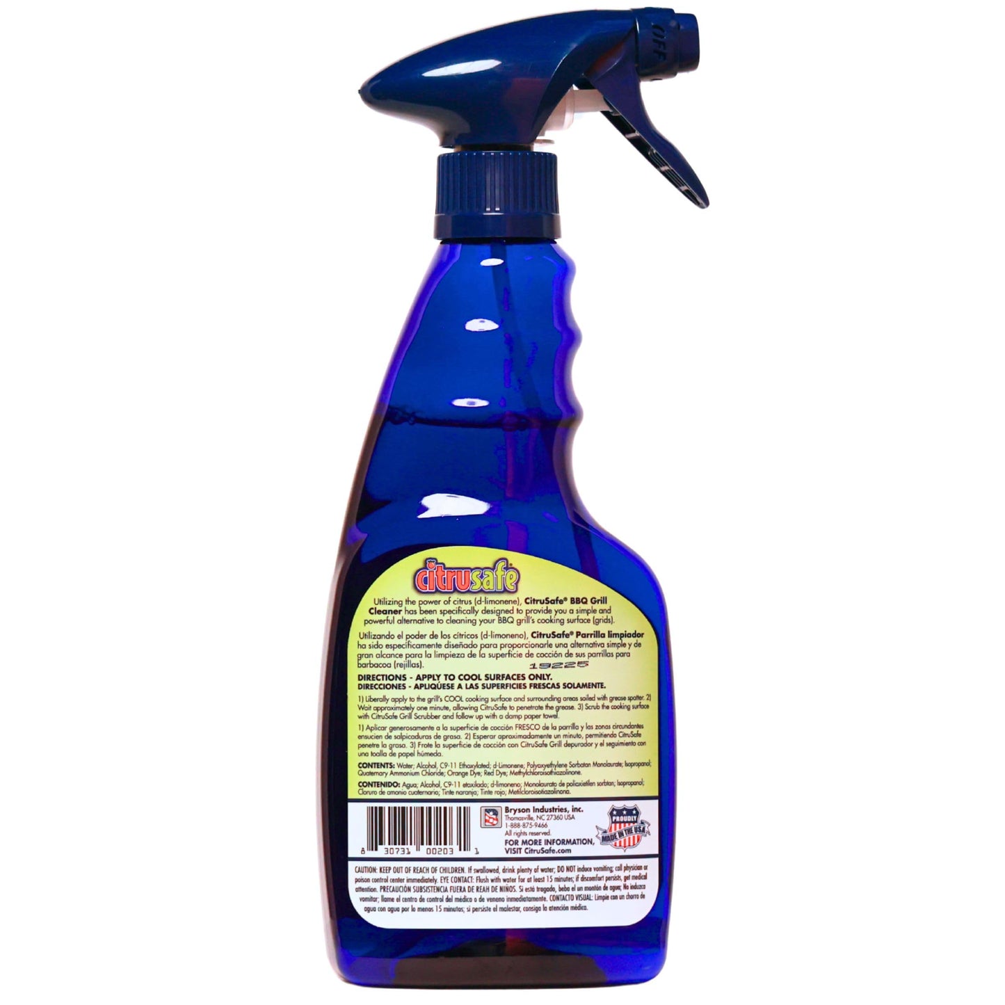 Citrusafe BBQ Grill Cleaner Spray for Outdoor Grill 16 OZ – Safe Heavy Duty Cleaner for Burnt Food