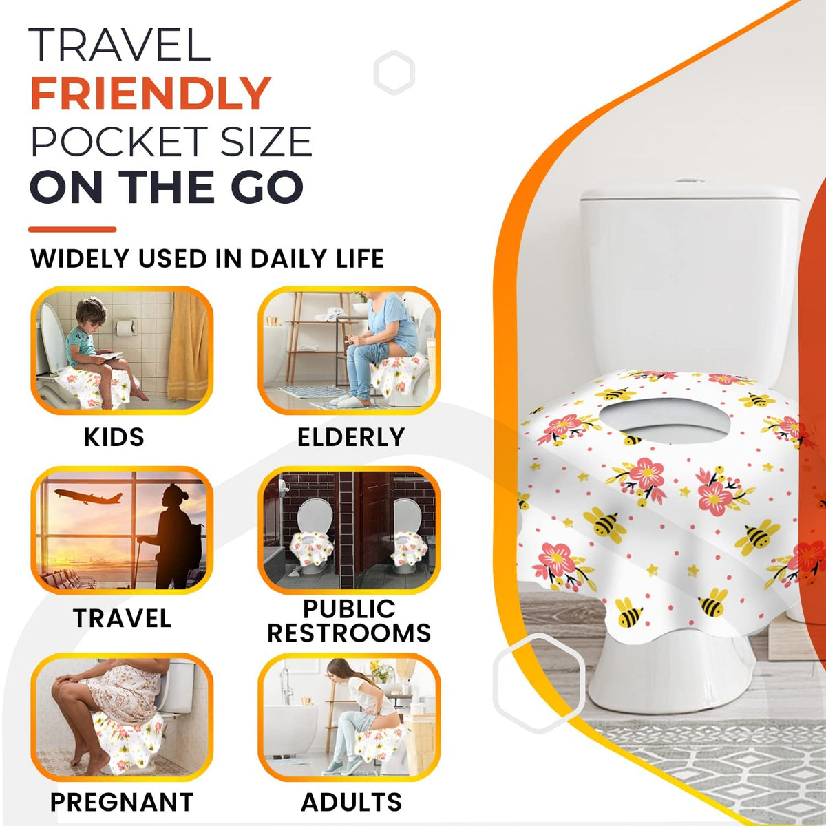 20 Extra Large Toilet Seat Covers Disposable for Kids & Adults-Toilet Covers Disposable for