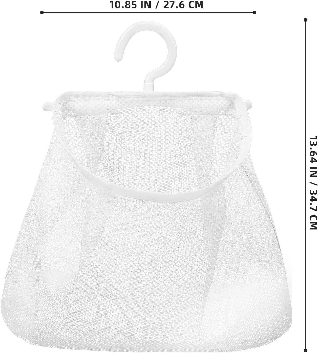 Cabilock 2pcs Multi-functional Hanging Mesh Bag Breathable Laundry Storage Bag for Bathroom Kitchen
