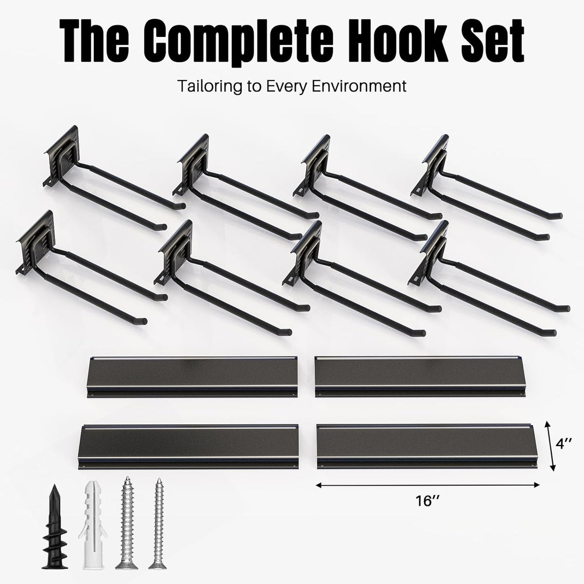 Garage Garden Tool Organizer Wall Mount, Heavy Duty Garage Tool Storage Rack 64 Inches, Max Load