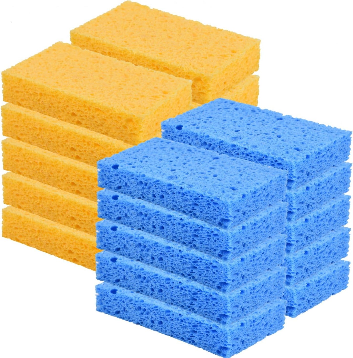 YoleShy 20 Pack Sponges Kitchen Natural Compressed Cellulose Sponges for Dishes Non Scratch for
