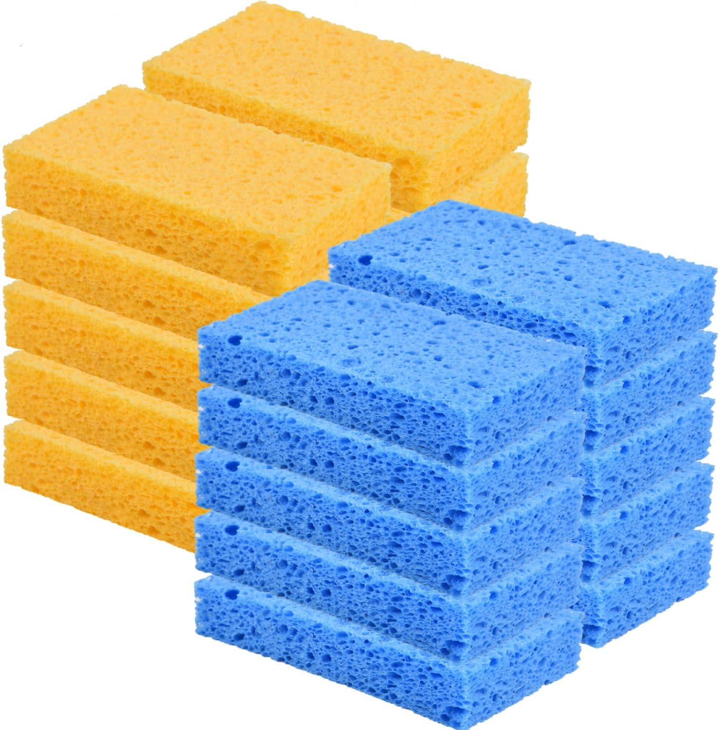 YoleShy 20 Pack Sponges Kitchen Natural Compressed Cellulose Sponges for Dishes Non Scratch for