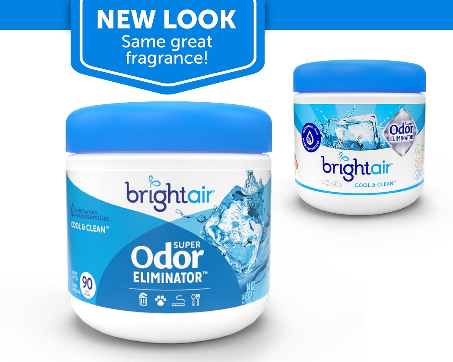 Bright Air 14 oz. Super Odor Eliminator, For Medium-Size Spaces, Cool & Clean Scent, Case of 6,Air