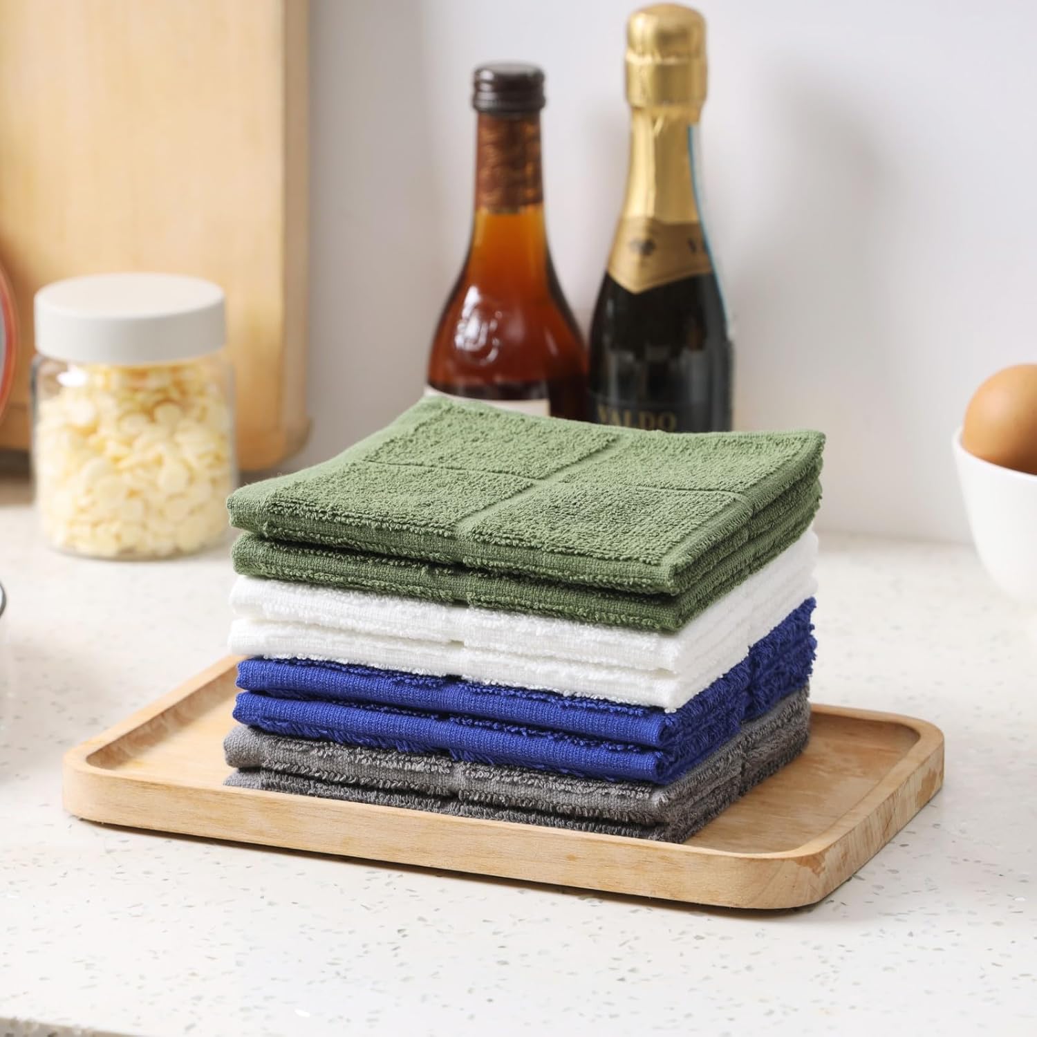 Glynniss Dishcloths Kitchen Highly Absorbent Dish Rags 100% Cotton Dish Cloths for Washing Dishes
