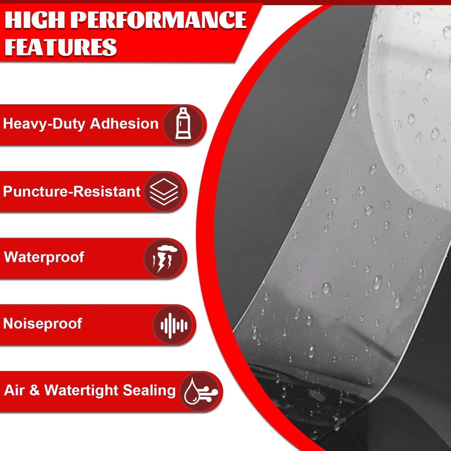 Transparent Window Weather Sealing Tape 3 Inch x 33 FT Weather Stripping Residue-Free Clear Window