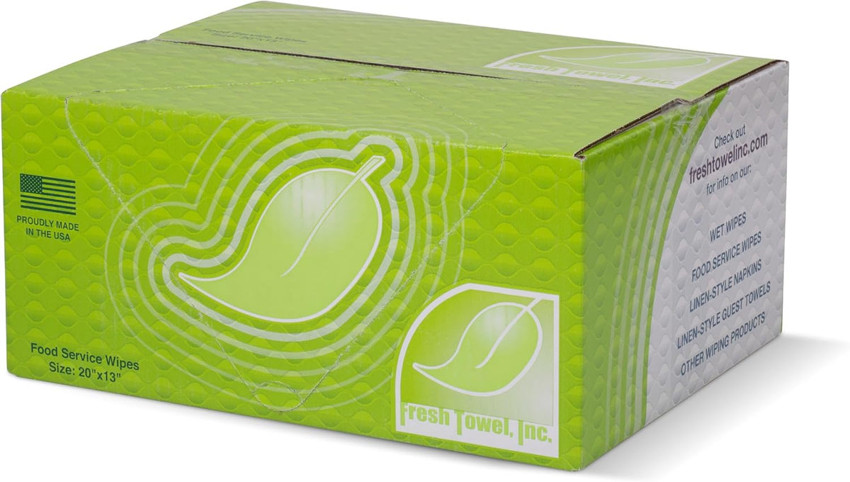 Fresh Towel Foodservice Reusable Paper Towels - 1/4 Fold, 13 x 20 inches - Pink Straight Line
