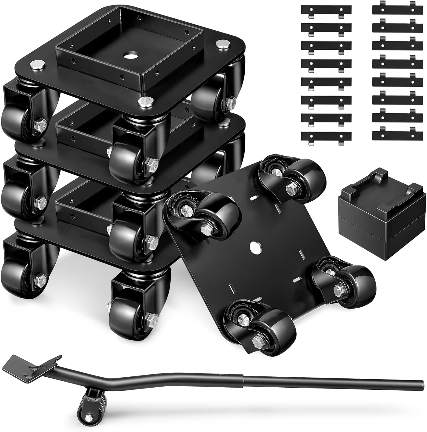 KEDSUM 1500LBS Furniture Movers with Wheels, Heavy Duty Furniture Dolly Set of 4, Dolly Kit
