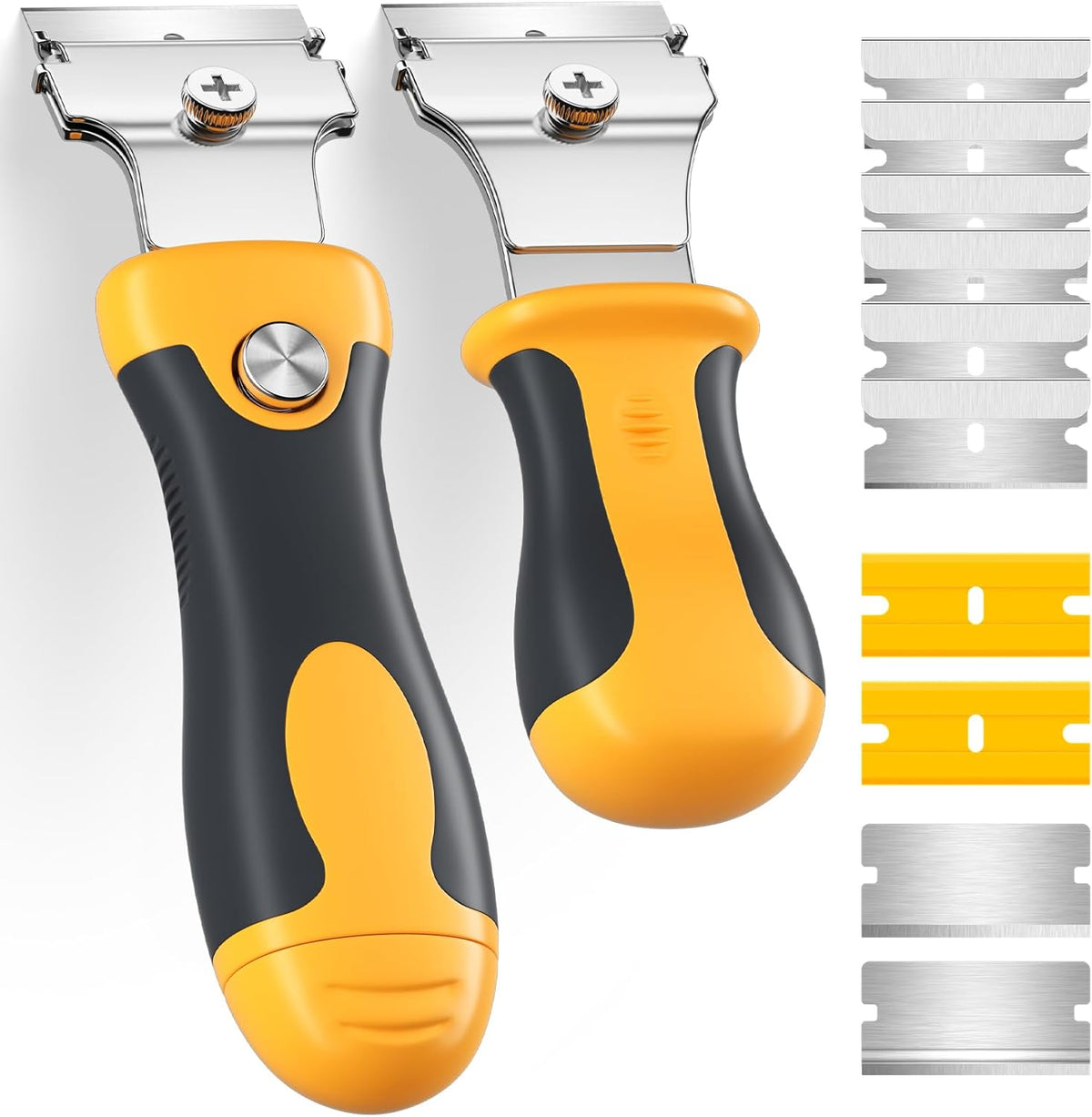 DIYSELF Razor Blade Scraper 12Pack Glass Scraper Oven Scraper for Cleaning Razor Scraper for Floors