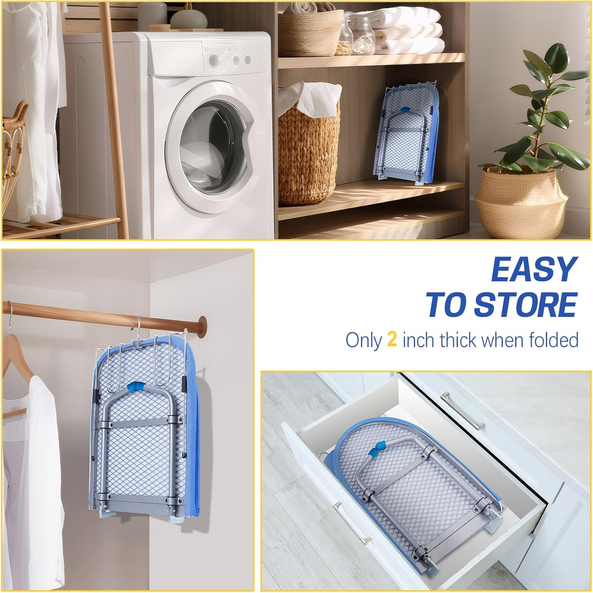 Tabletop Ironing Board with Iron Rest, 32" x12'' Metal Mesh Panel Mini Ironing Board with Heat