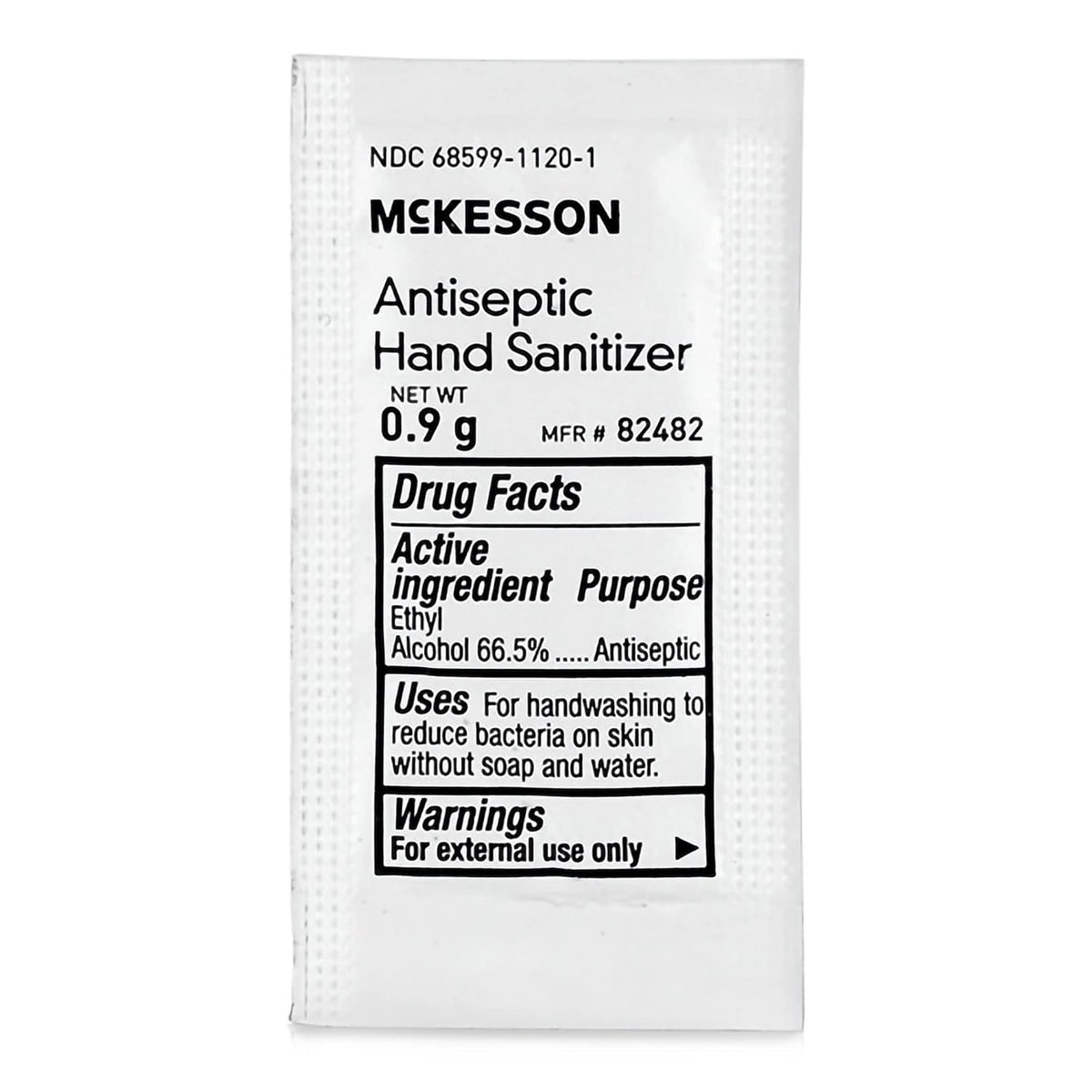 McKesson Hand Sanitizer Gel with Aloe [144 Count] Travel Size, Single Packets, Individually Wrapped