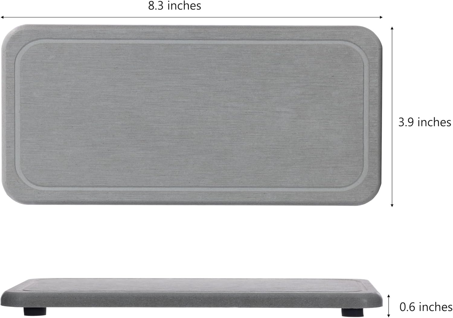 2 Pcs Water Absorbing Stone Trays, Kitchen/Bathroom Sink Soap Dish, Diatomite Tray Used for Hand