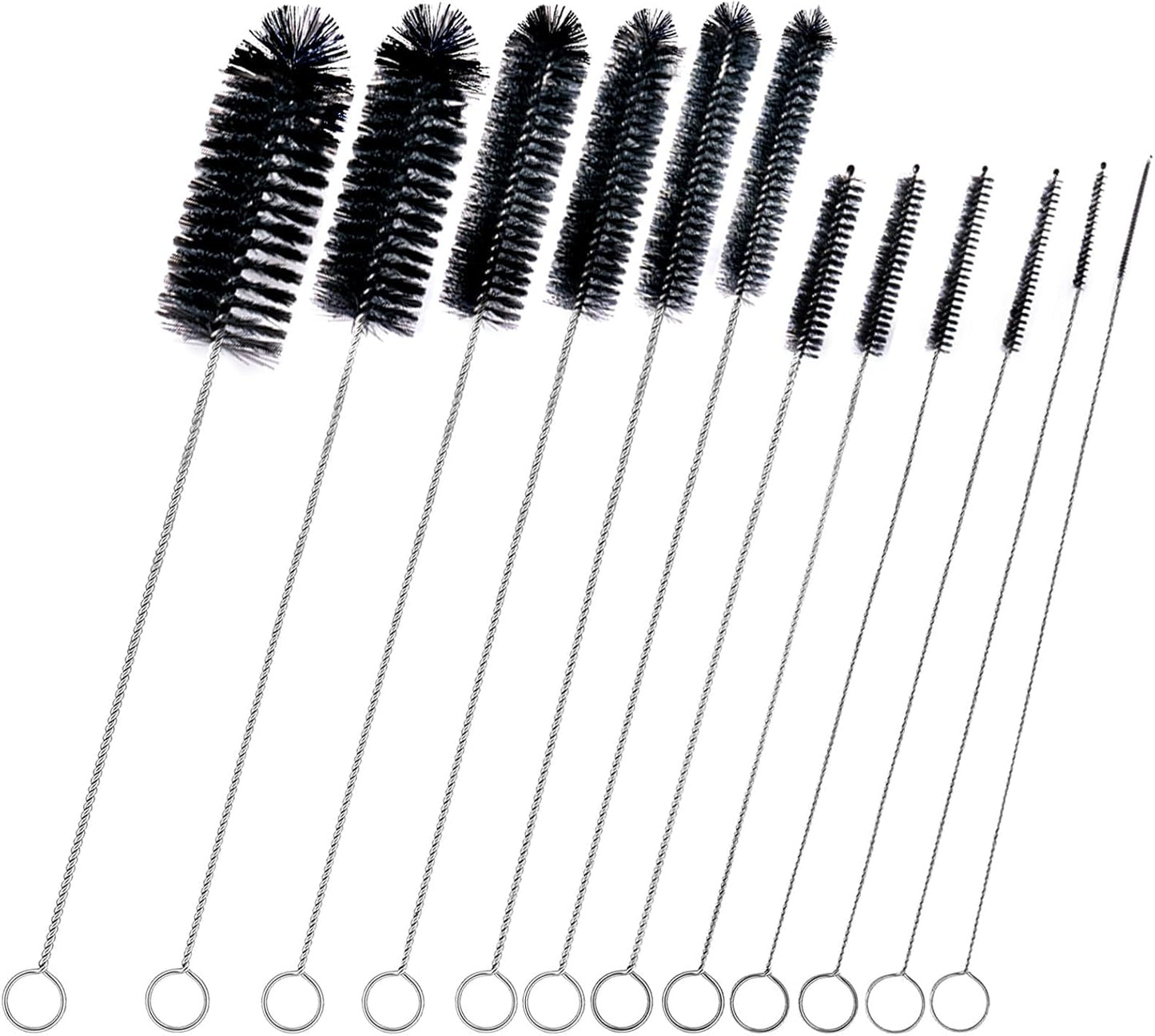 Straw Cleaner Brush Set,12 Pieces Extra Long Pipe Water Bottle Brushes for Cleaning Reusable