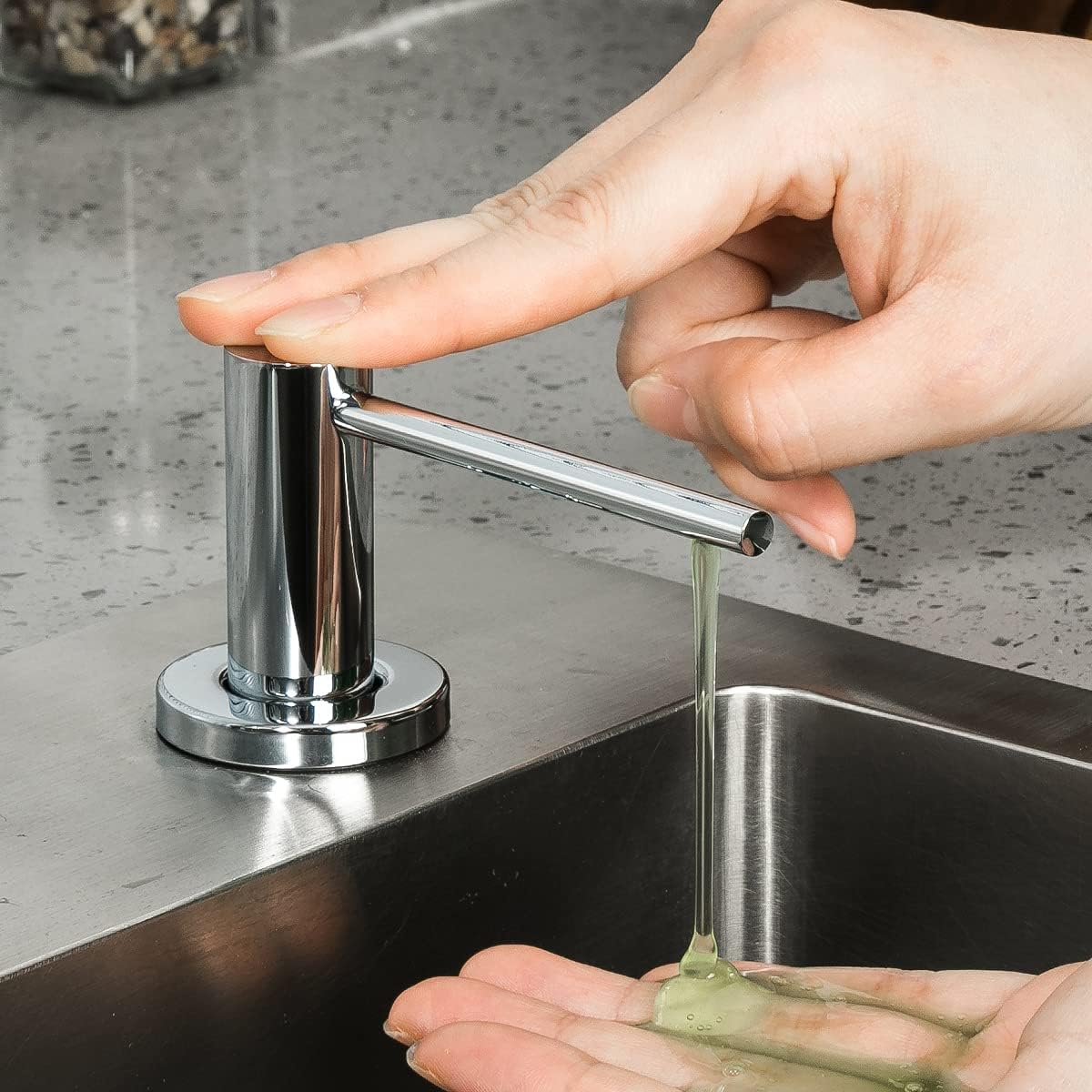 Soap Dispenser for Kitchen Sink Polished Chrome GAPPO Stainless Steel Countertop Pump Hand Lotion