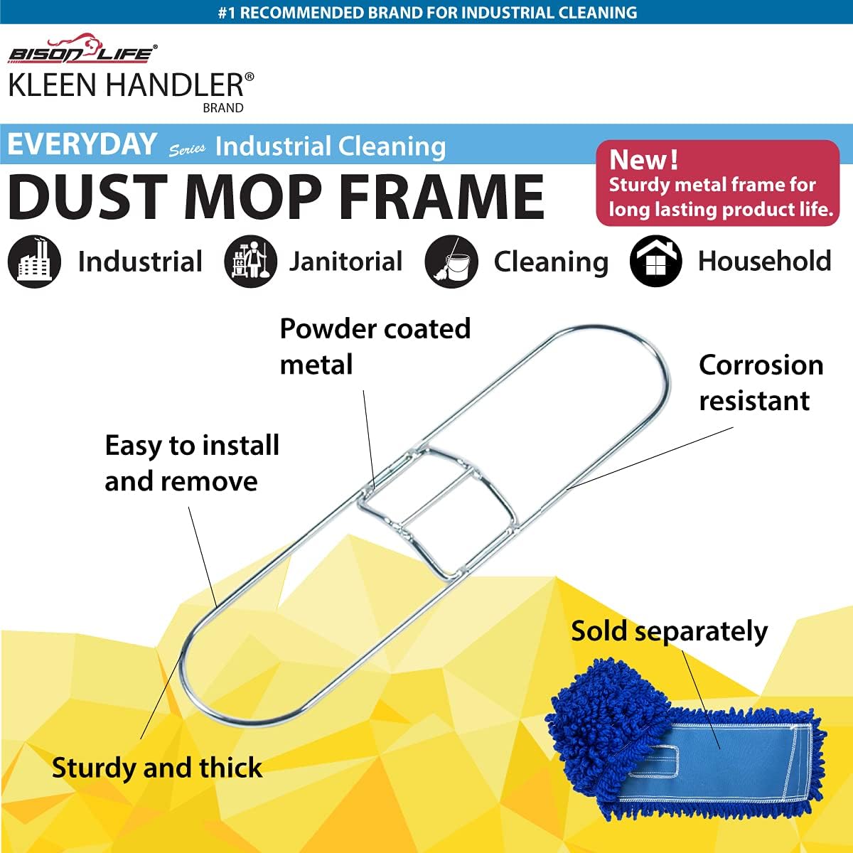Kleen Handler 24 Inch Commercial Dust Mop Frame (6 Pack)