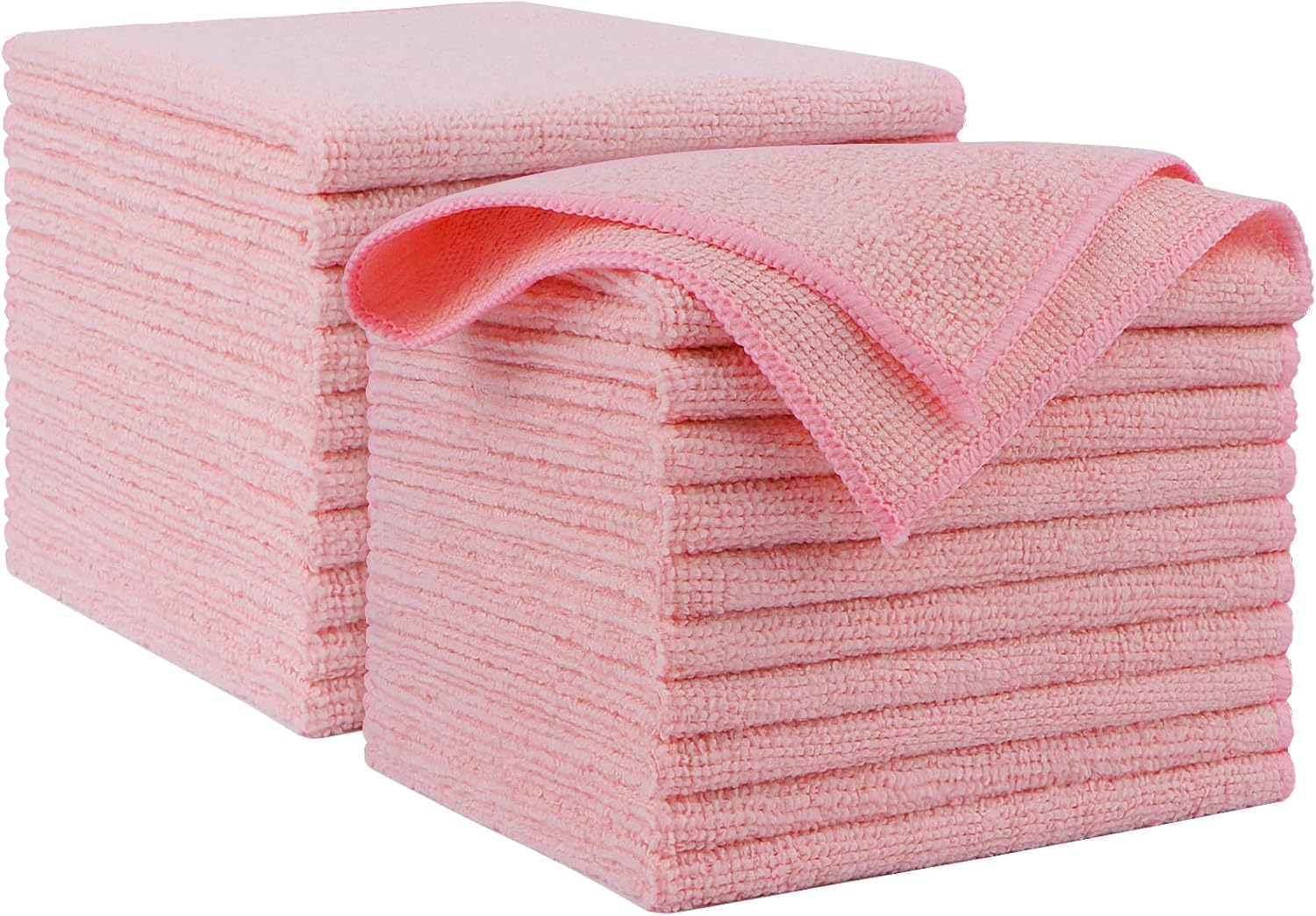 AIDEA Microfiber Cleaning Cloth Pink 20PK, Microfiber Towels for Cars, Premium Car Cloths, Dusting