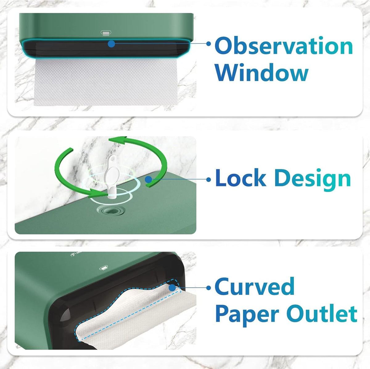 Paper Towel Holder Wall Mount: Commercial Paper Towel Dispenser for Multifold/Trifold/c Fold Hand