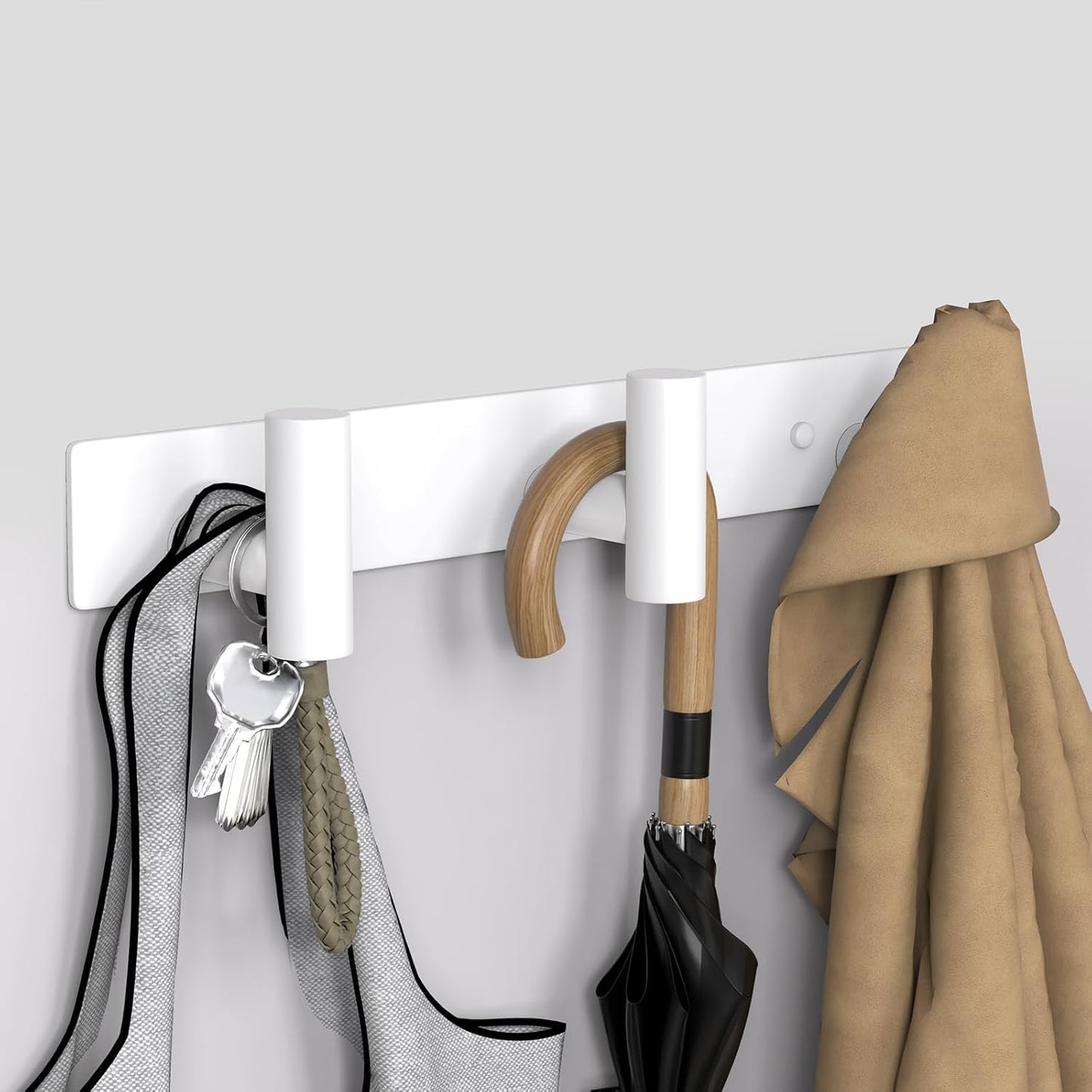 VAEHOLD Hat and Coat Wall Mount Rack - Hooks for Robes, Bags, Keys, and Towels - Bathroom Towel