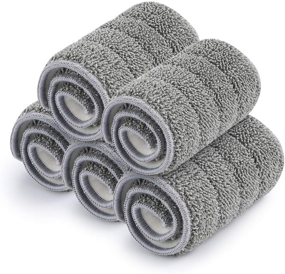 Bulletproof Microfiber Mop Replacement Heads - 5 Pack Washable Pads for Floor Cleaning Compatible
