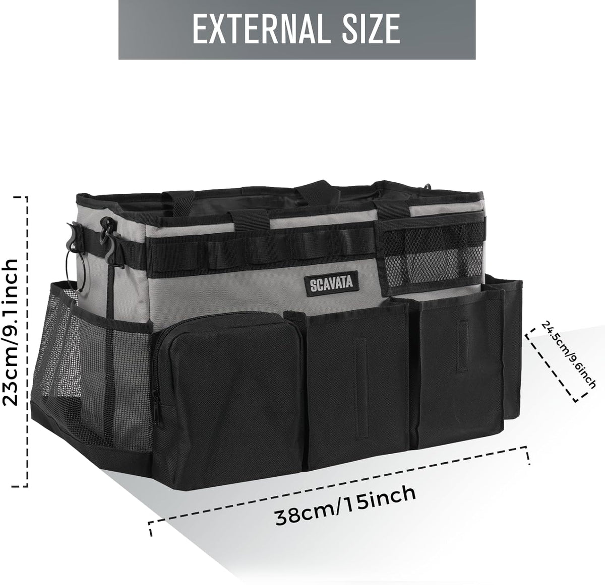 Wearable Cleaning Caddy Bag, Cleaning Caddy Supplies Organizer with Handle & Shoulder Straps for