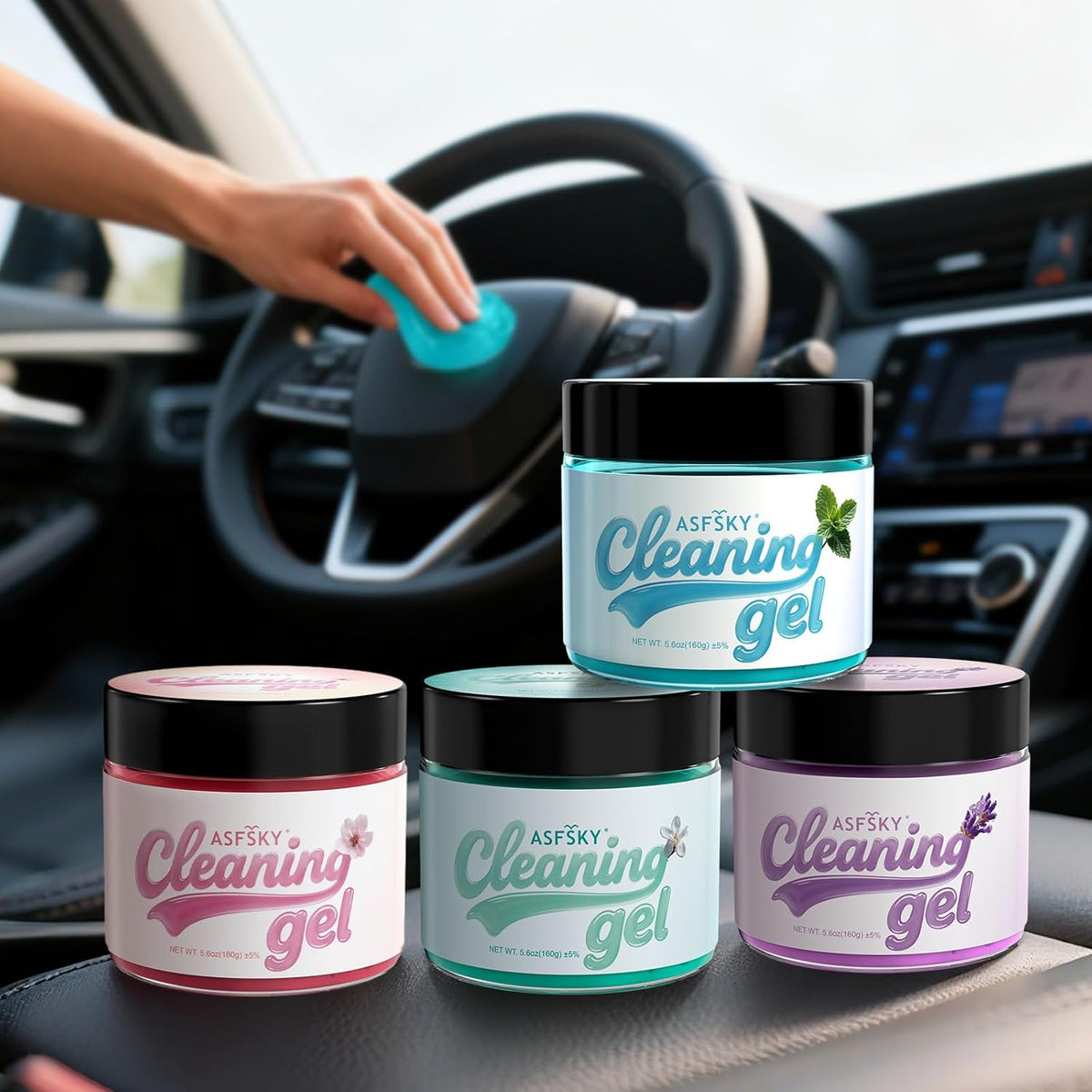 ASFSKY Car Cleaning Gel (Aromatherapy aroma) Dust Cleaning Putty Universal Car Interior Cleaner